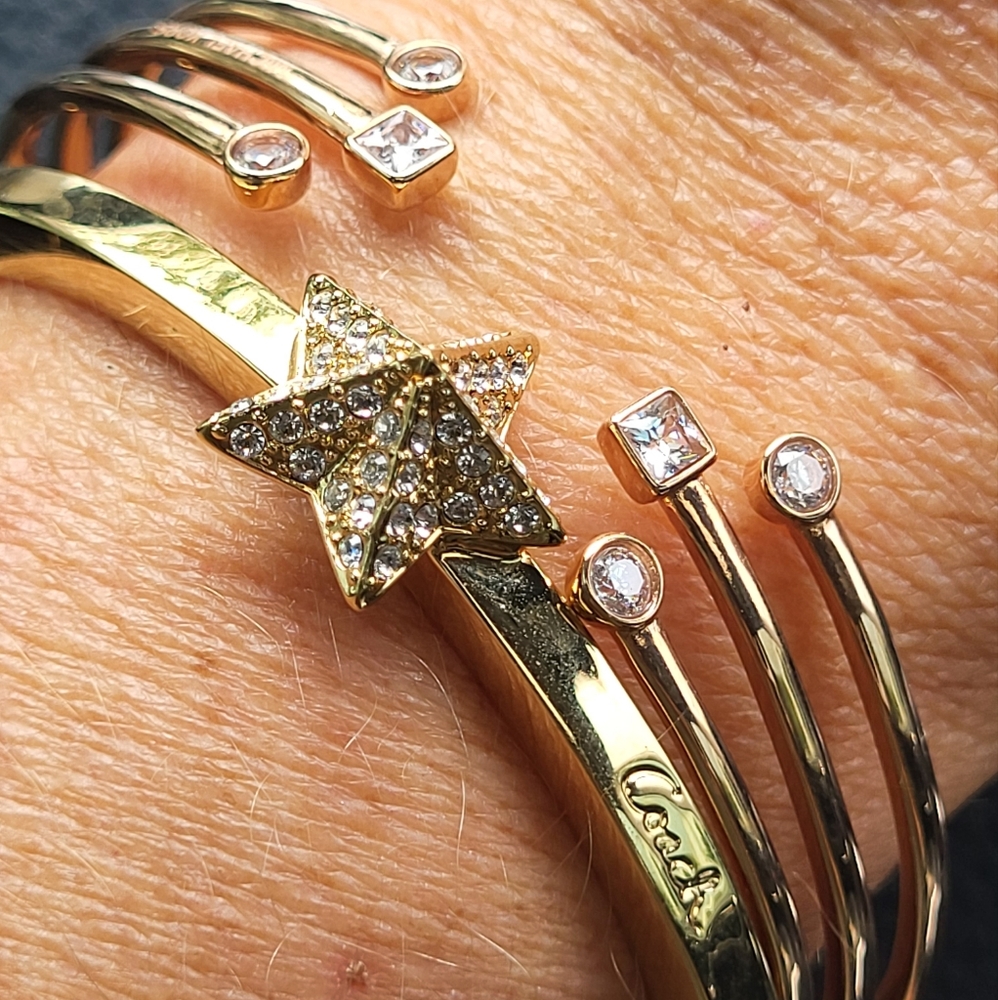 Michael Kors RHINESTONE and gold bracelet cuff - Picture 2 of 3